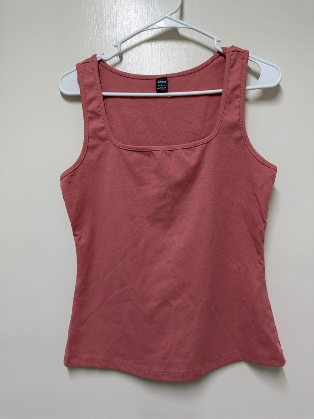 SHEIN Dusty Rose Square Neck Tank